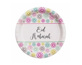 Pack de 5 plaques de papier de l’Aïd Moubarak - Fête de l’Aïd Eid Tableware