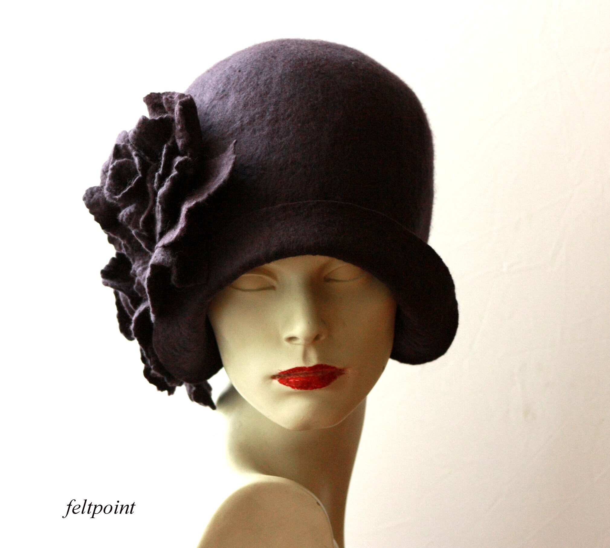 Cloche Hat Felted Hats Felt Hats Cloche 