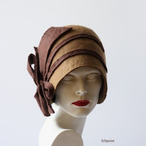 Cloche women&#39;s Hat. 1920s style. Handmade hat