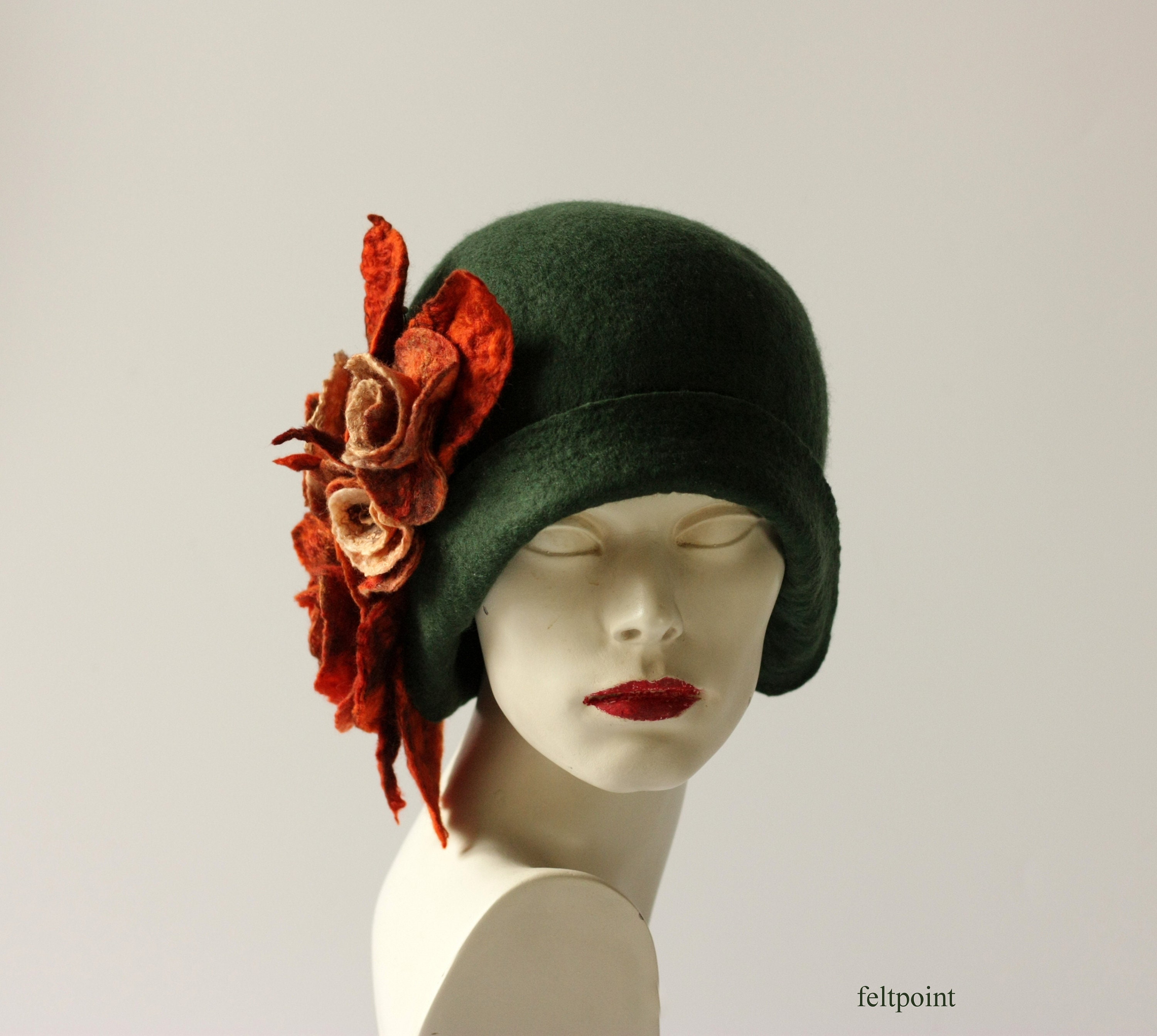 CELINE｜PEDORAS (CLOCHE HAT IN FELT (2AUV3749Q 010W)) Cloche Hat - Etsy