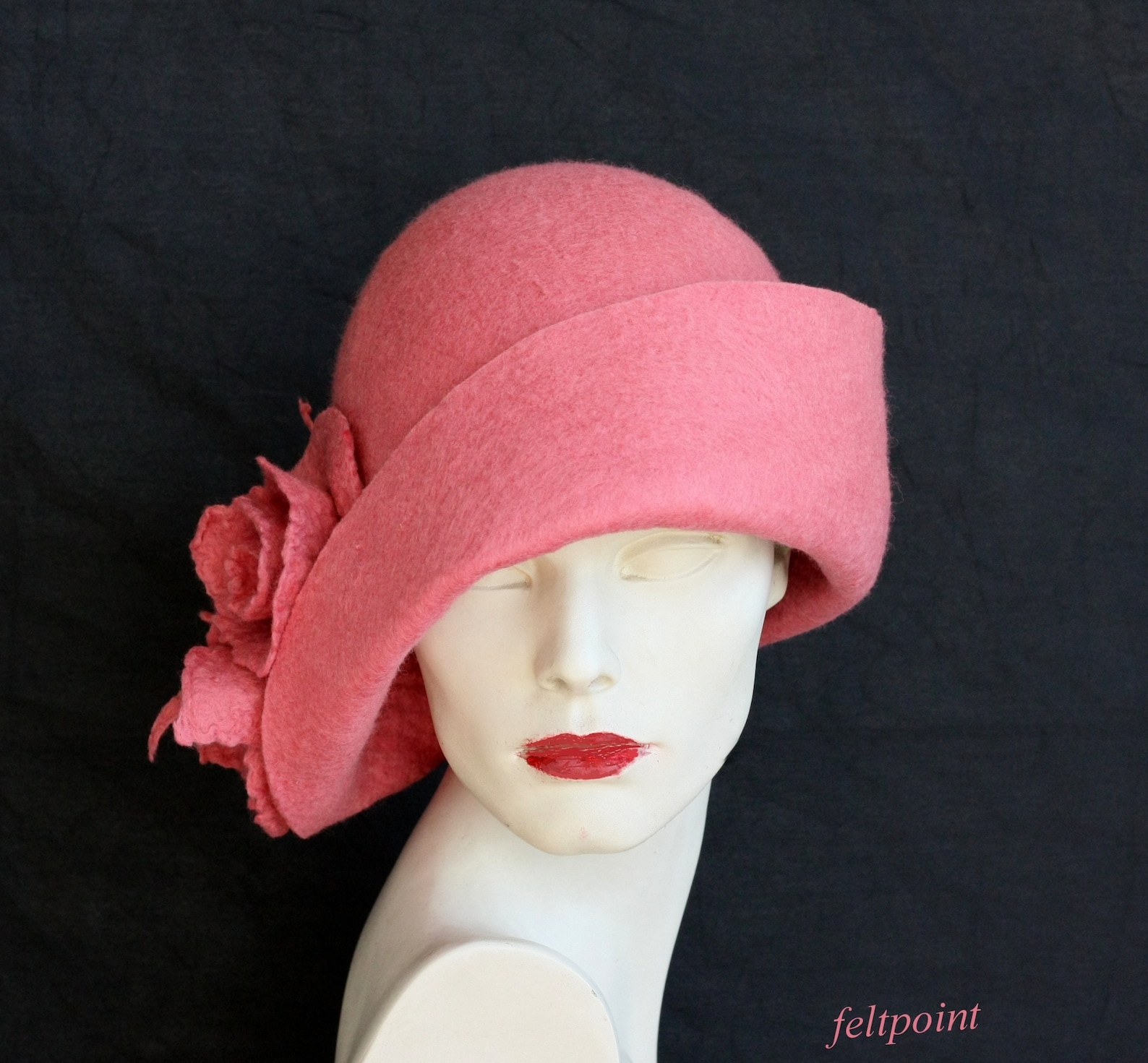 Dusky Pink Hat Felted Hat Felt Hats Women's Hat Cloche Etsy Canada