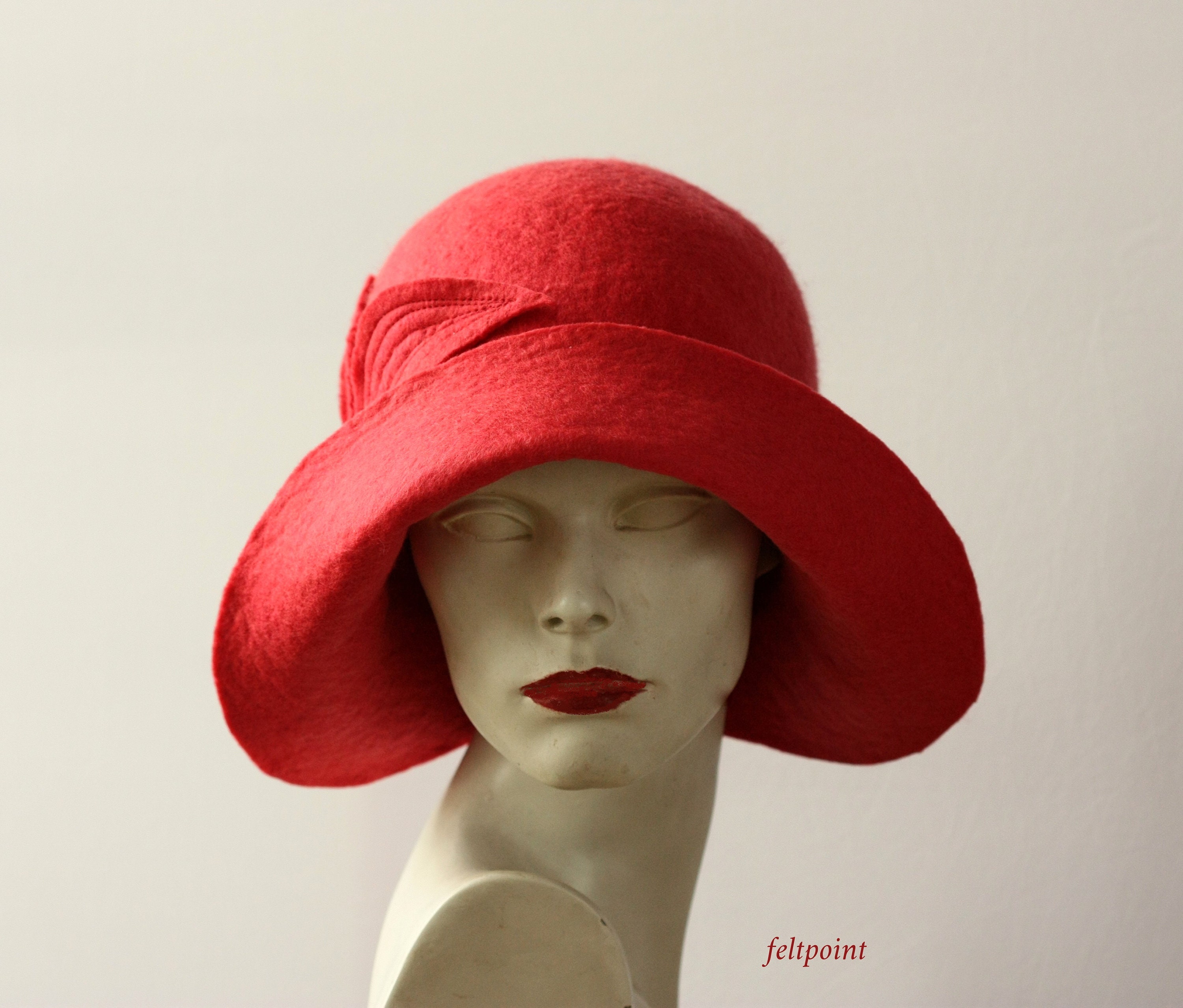 1920 年代の帽子、パーティー ハット、女性用帽子、フェルト ハット