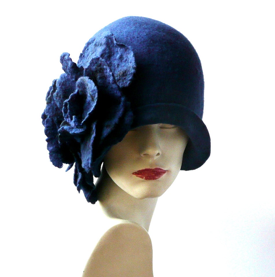 New Zealand Settlers Felts Merino Wool Cloche Hat . Ladies Merino Wool Hat  main image 4