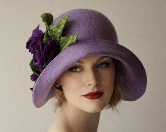 Lovely Custom French lavender cloche Lavender Cloche Hat - Etsy main image 4