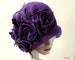 Felt hat cloche felted hat Purple hat felt hats Cloche Hat 1920 retro hat Purple Hat Cloche Victorian 1920's  Women's hat  hat vintage style 