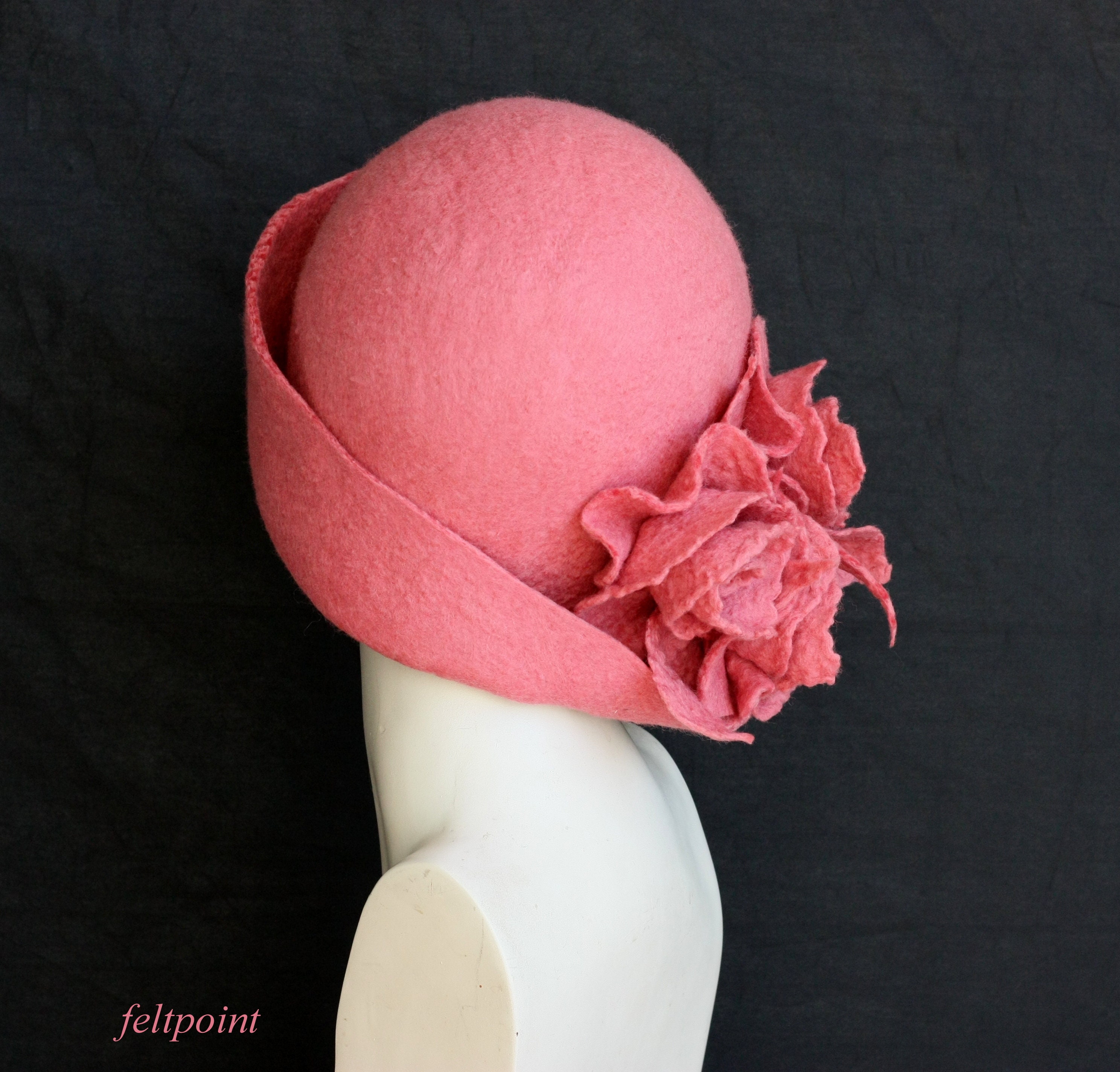 Dusky Pink Hat Felted Hat Felt Hats Women's Hat Cloche Etsy Canada