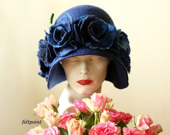 Navy Blue Vintage Style 1920 display picture 1