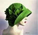 Green cloche hat, Millinery hat, Felt hat, Felted Hats,hat, 1920 Hat, Art Hat, 1920's hat, green hat, Mrs Fisher hat, Art Deco hat 