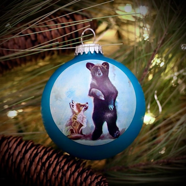 Fuchs und Bär Christbaumschmuck