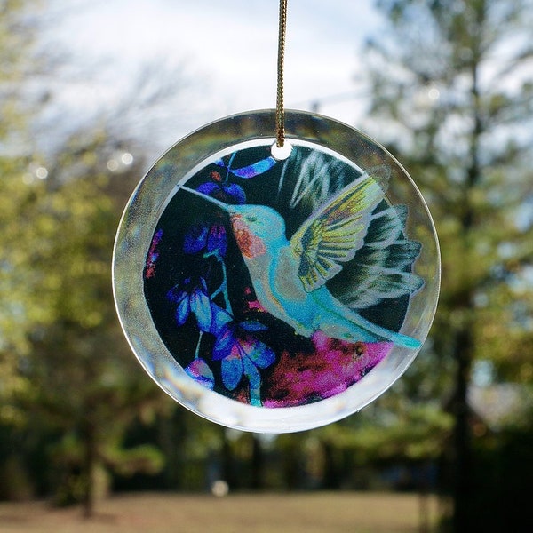 Hummingbird Suncatcher or Christmas Tree Ornament