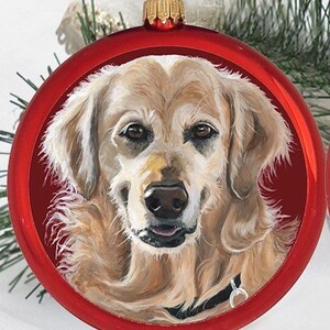 Golden Retriever Christmas Tree Ornament - Made in US, designed by shop owner!