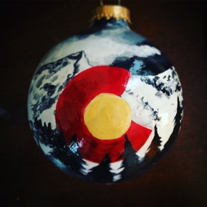 ColoRADo hand-painted Christmas Tree Ornament