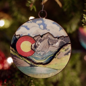 Alpine Lake 3D Christmas Tree Ornament