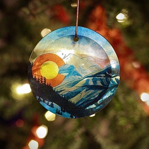 Snowy Colorado Mountain Sun Catcher