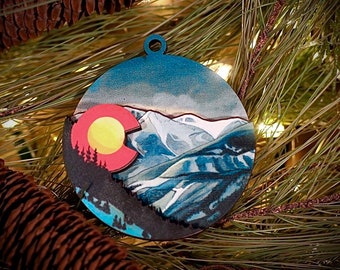 Besneeuwde Colorado 3D-kerstboomornament