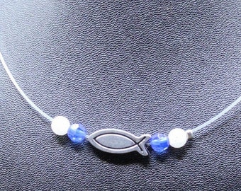 Fish Wired Necklace with Beads (4303)