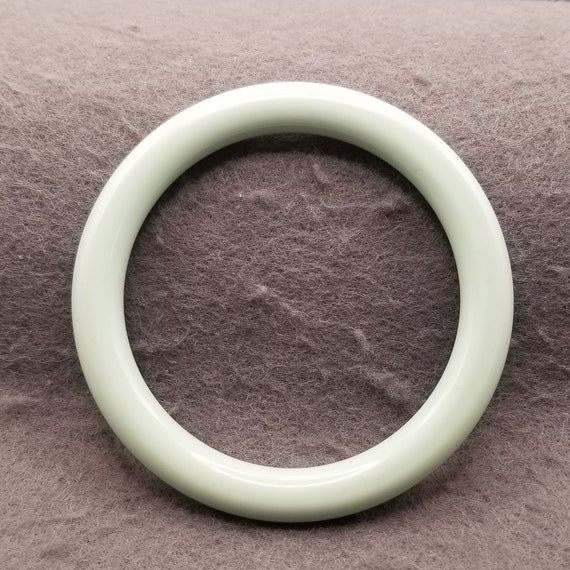 Plastic Pale Jade Green Bangle Bracelet (935) - image 1