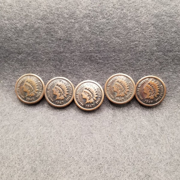 Five Piece "Wrangler Authentic Western Wear 1947" Button Covers (5728)