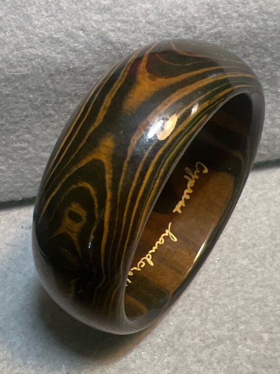Vintage Handcrafted Signed Cypress Bracelet (A1354