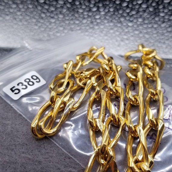 Monet Gold Tone Chain Necklace (5389) - image 3