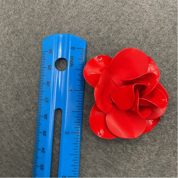 Large Red Flower Brooch (7447) - image 3
