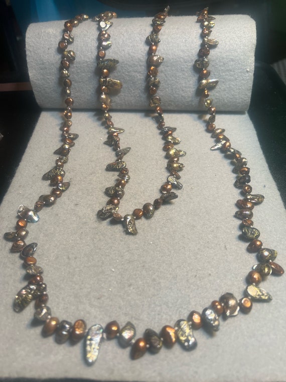 Vintage Multi Colored Natural Stone Beaded Necklac