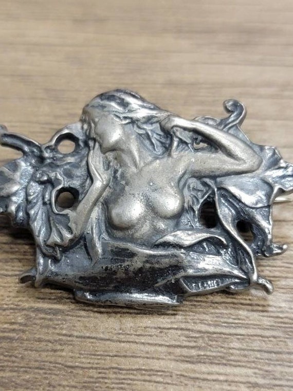 Stunning Sterling Art Nouveau Pin Brooch signed(*)