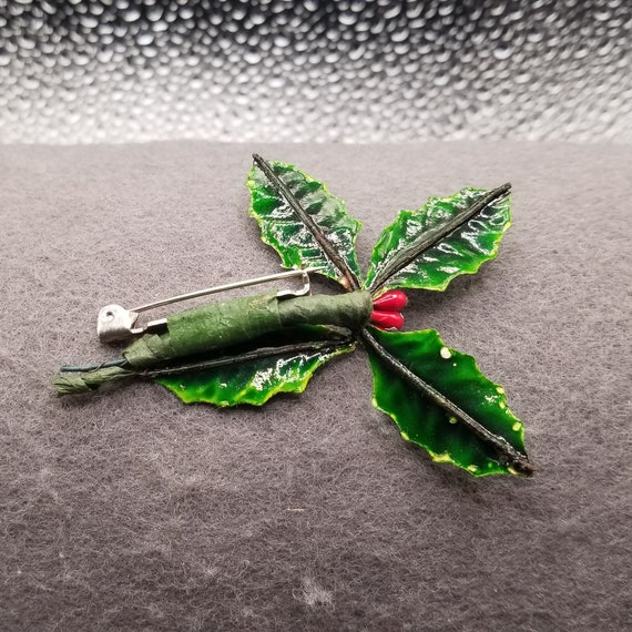 Sparkly Holly Christmas Pin Clip (5044) - image 2