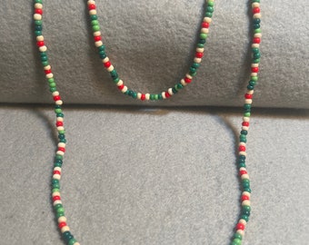 Vintage  Multi Color Mini Bead Necklace (A291gr)