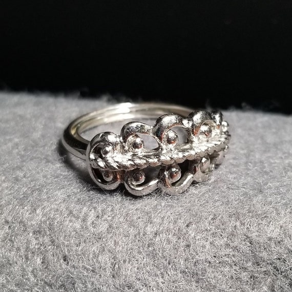 Vintage Silvertone Avon Statement Ring (3263) - image 1