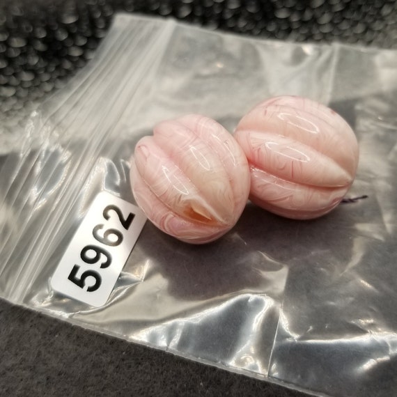 Pastel Pink Swirls Clip-on Earrings (5962) - image 4
