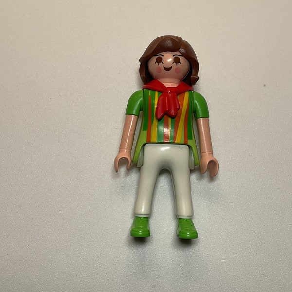 Playmobil Female Adult In Green Striped Blouse (638)