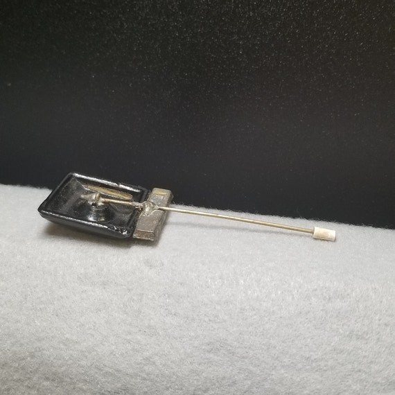 Vintage Black Glass Stick Pin (4825) - image 2