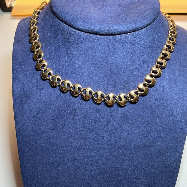 Vintage Goldtone Necklace Signed H.A. Vendome - 21 Inches (320)
