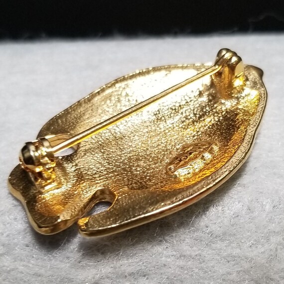 Vintage Goldtone Enamel Rainbow Fish Pin/Brooch (… - image 2