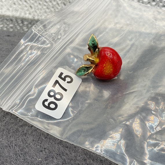 Tiny Red Apple Pin (6875) - image 4