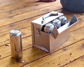 Metal Bento Lunch Box, Personalized Beer Caddy, Beer Flight Holder ideal for Airstream Lover Gift