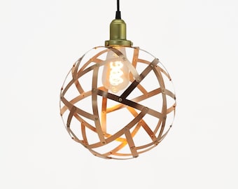 Copper Orb Light / Globe Pendant Light / Hanging Lamp / Copper Sphere / Dinning Table Lamp / Over Kitchen Island Light / UL listed