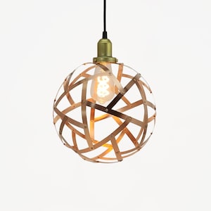 Copper Orb Light / Globe Pendant Light / Hanging Lamp / Copper Sphere / Dinning Table Lamp / Over Kitchen Island Light / UL listed image 1