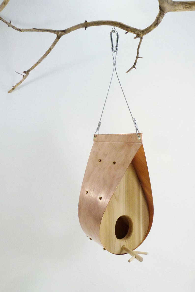 Handmade Copper Bird Feeder Teardrop Bird Lover Gift for Etsy