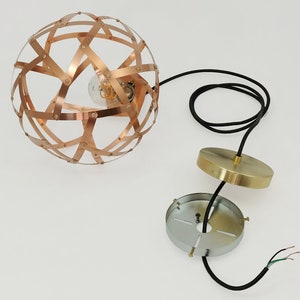 Copper Orb Light / Globe Pendant Light / Hanging Lamp / Copper Sphere / Dinning Table Lamp / Over Kitchen Island Light / UL listed image 6
