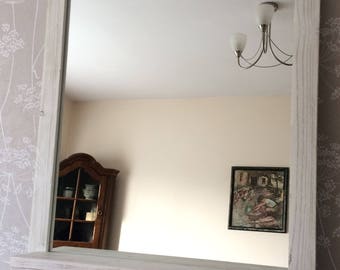 Reclaimed Mirror Pallet Mirror Rustic Mirror Pallet Wood Etsy