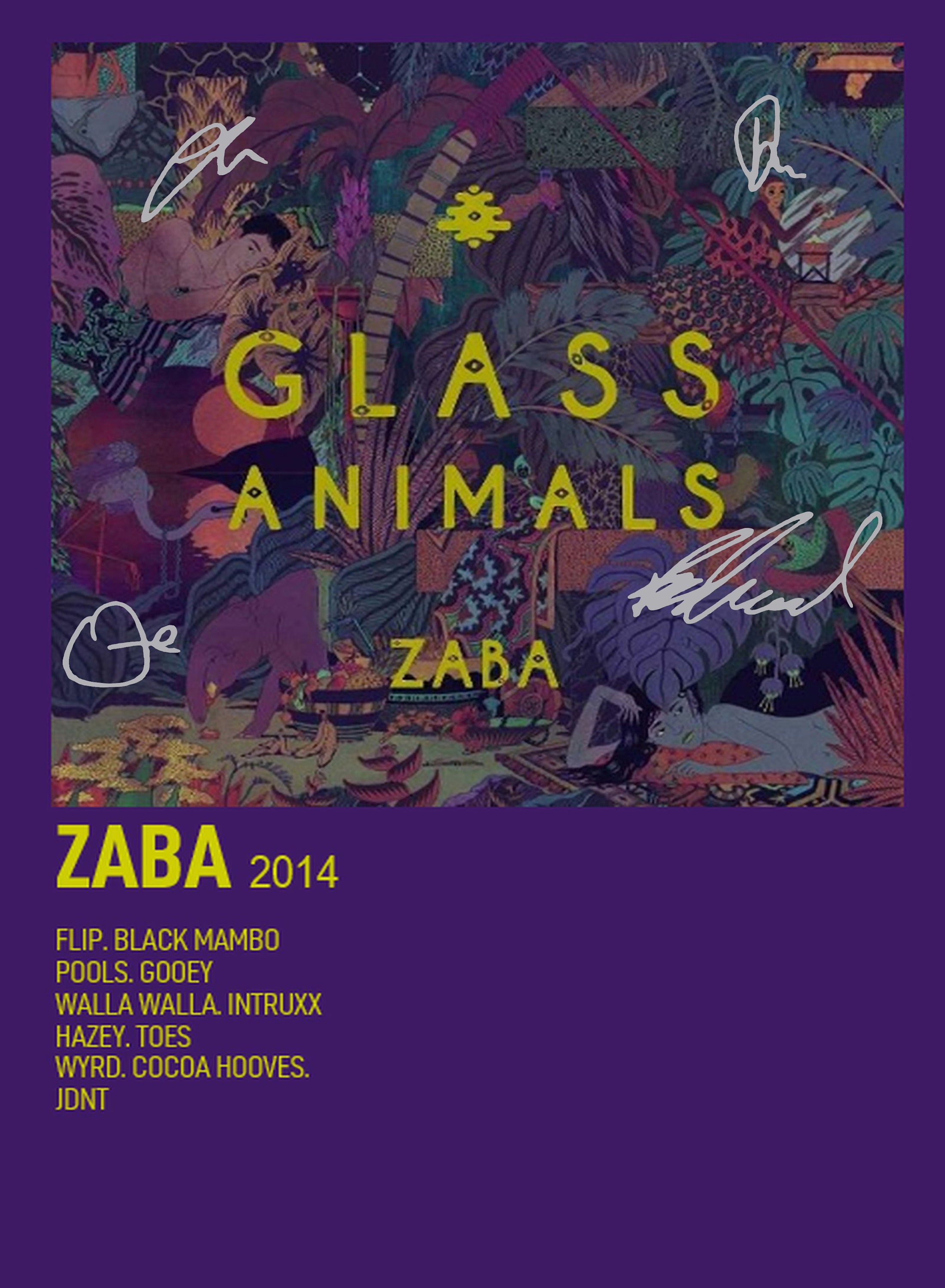 Zaba by Glass Animals Autographed Album Song Cover Signed - Etsy