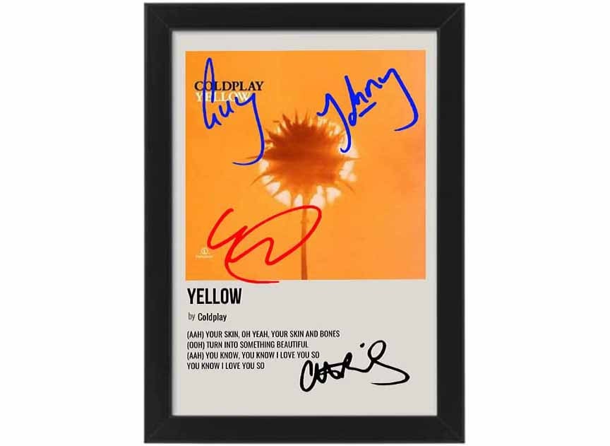 Discover Coldplay Yellow Album Cover Poster