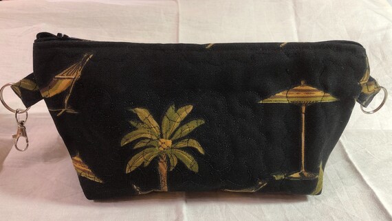 gold beach bag with zip