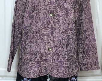 Wine women’s jacket upcycled jacket wine burgundy flower embossed silk jacket light weight long jacket embroidered black tulle skirt duster