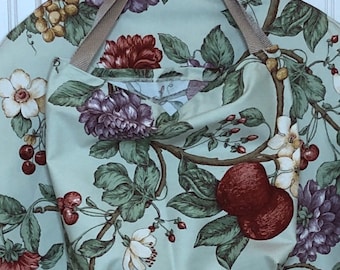Garment bag green red purple floral apples handmade home decor clothing bag handles wedding gift light weight matching etc shoe bag