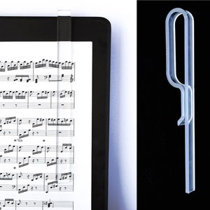 Music Stand Page Holder Clear Grip 2-pack Bild 1