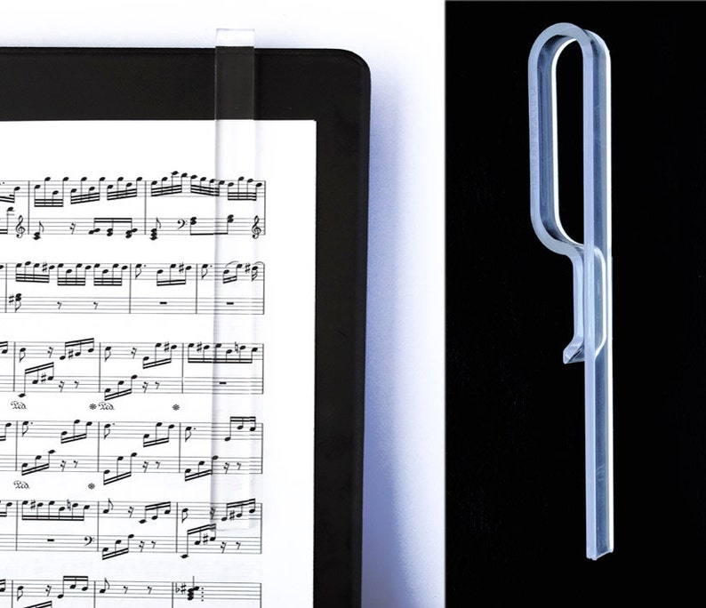 Music Stand Page Holder Clear Grip 2-pack Bild 1