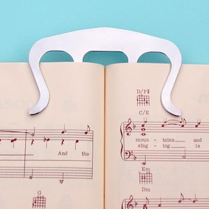 Music Book Mark and Page Holder Silver Page Clip image 1